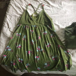 Green Floral Print Free People Tank